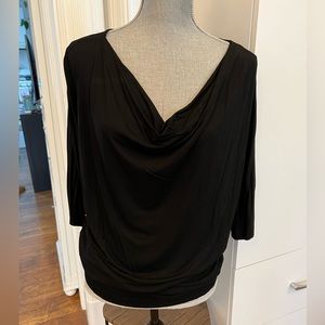 Michael Stars| OS, black 3/4 sleeve top